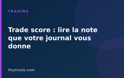 Trade score : lire la note que votre journal vous donne